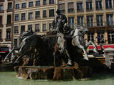 Fontaine with wild horses
