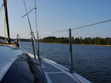 Sailing yacht on Great Masurian Lakes