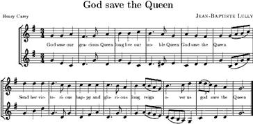 notes of anthem of United Kingdom