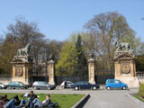 Entrance to the park in capital of Belgium